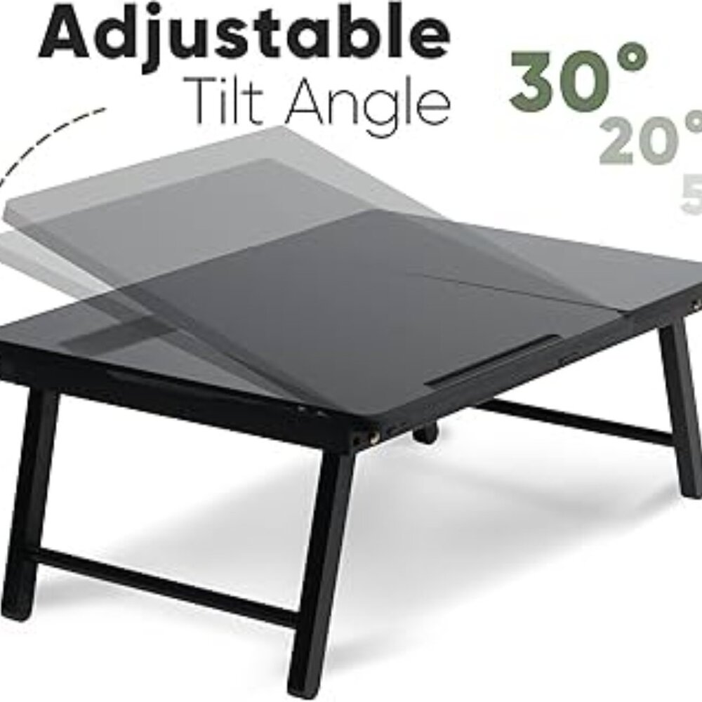 Unbranded Folding Lap Portable Laptop Desk Breakfast Bed Table Serving Tray